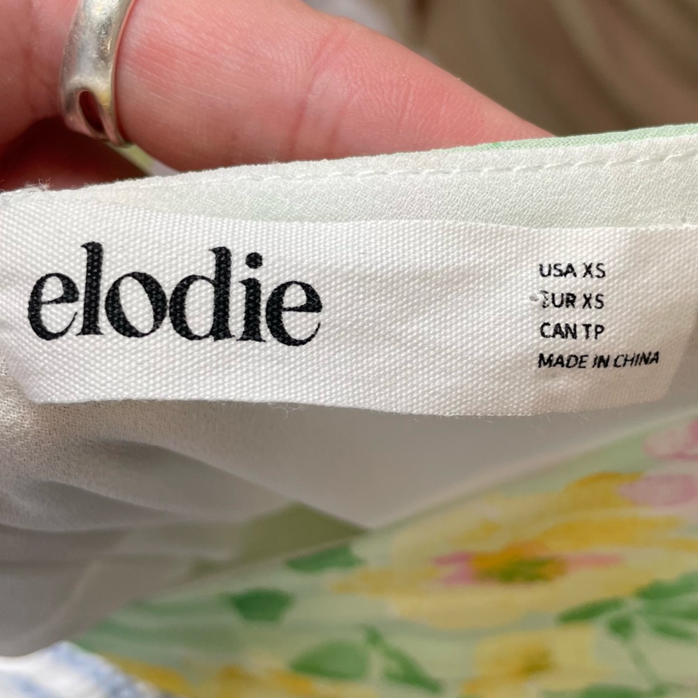Elodie Nordstrom Spring Floral Ruched Sleeveless Mini Dress - Picture 8 of 8